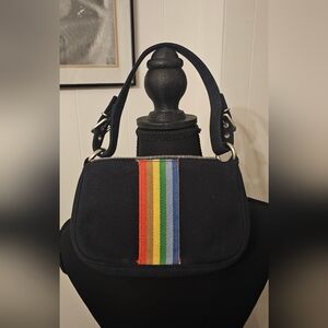 Marc Jacobs Rainbow Stripe Navy Handbag